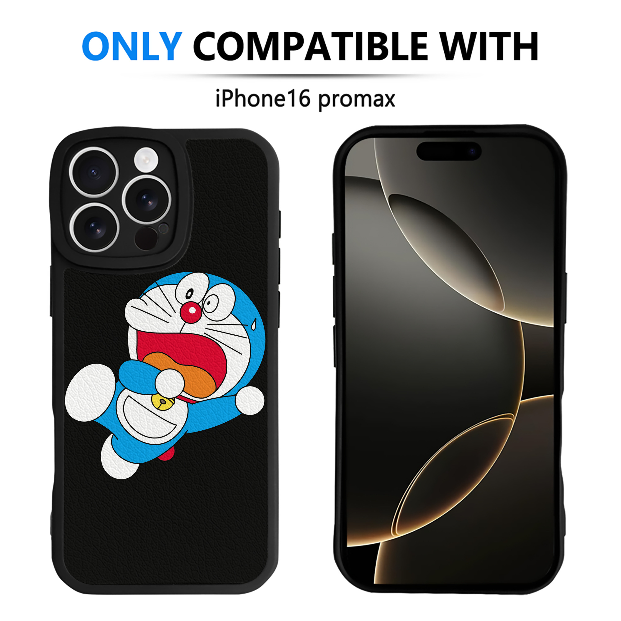 （画像用） ドラえもん Doraemon 【iPhone 16シリーズ対応】シリコンスマホケース（レザー調） 材質：シリコン